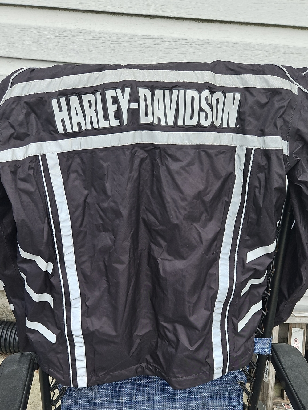 Harley-Davidson Black Jacket with White Reflective Trim